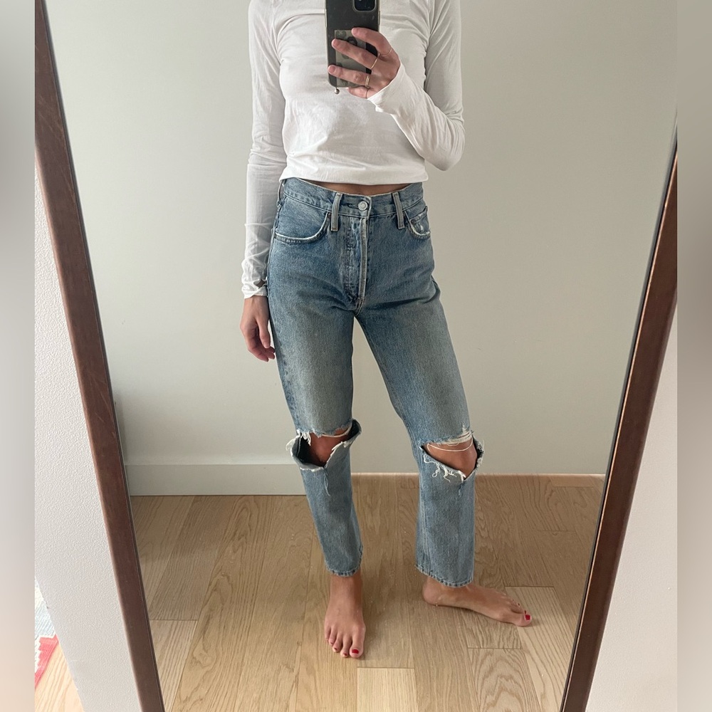 Agolde Riley Distressed Jeans
